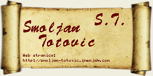 Smoljan Totović vizit kartica